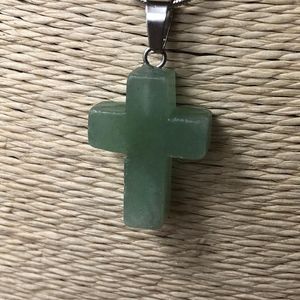 🔥HOT SALE🔥 Healing Natural Stone Cross Necklace